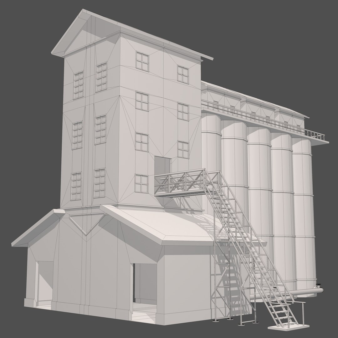 3d Dxf Industrial Building
