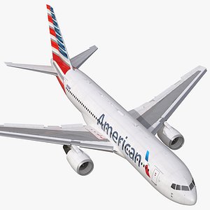 boeing 767 200 american airlines 3d model