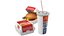real food burger 3D model