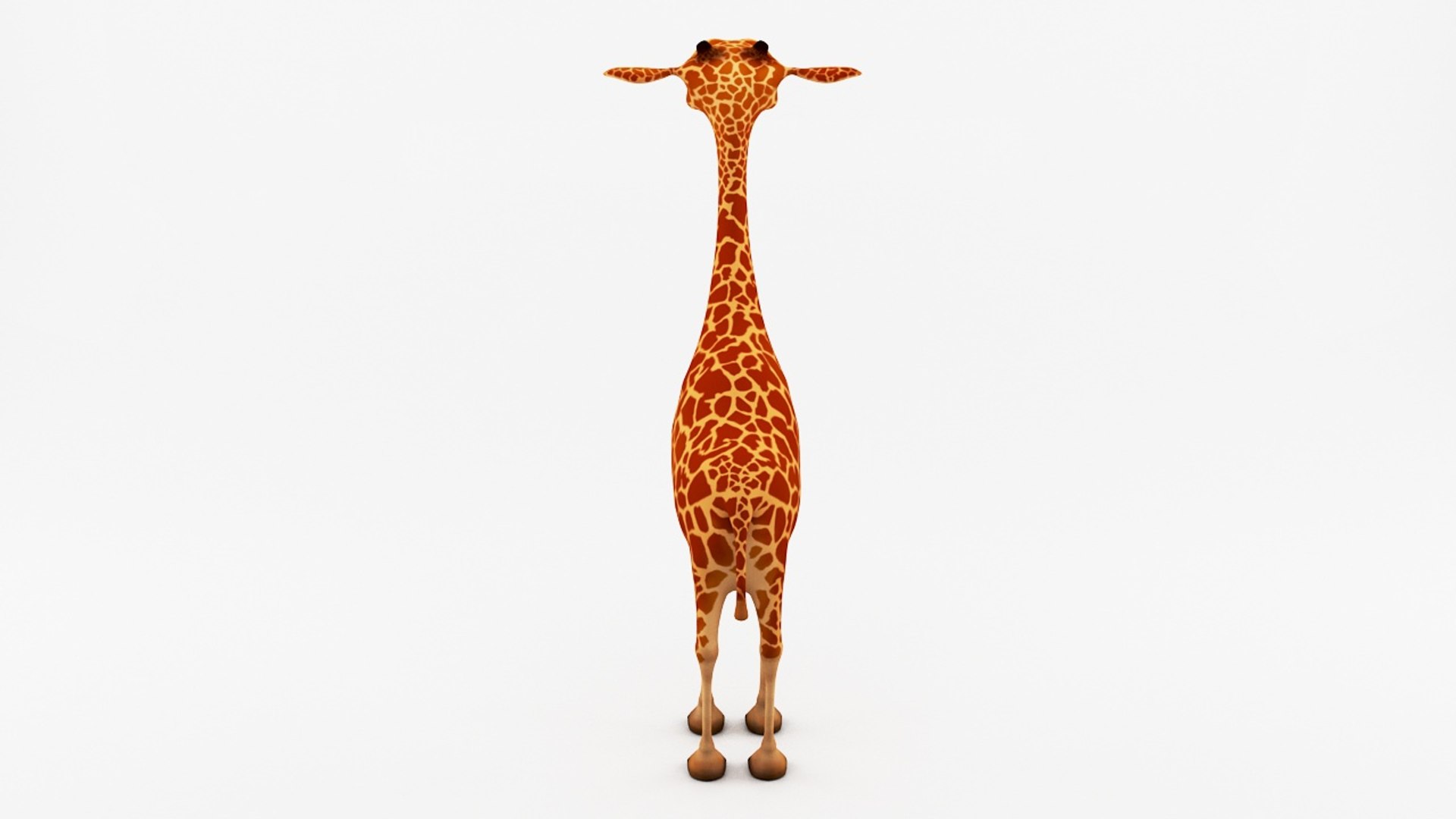 Cartoon Giraffe 3d Model