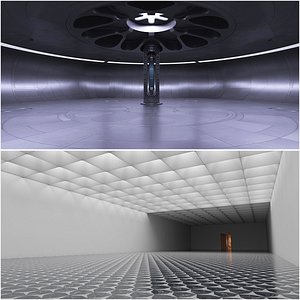 2 Sci-fi Interiors Set 3D model