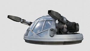 3D turret laser sci-fi
