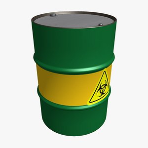 Game Ready Metal barrel - Biohazard - Full