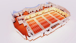 3D ballroom-ritz-carlton pacific place-jakarta Skechup model