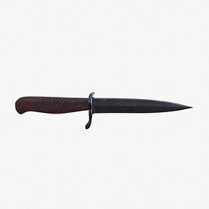 German WWI Trench Knife 3D