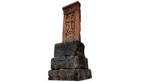 3D model Cross stone