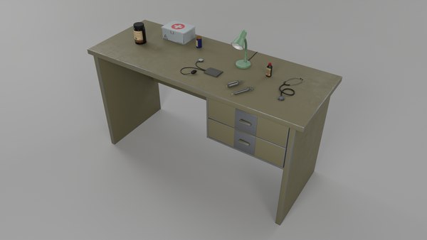 Hospital Doctor Table - Low Poly3Dモデル - TurboSquid 1978135