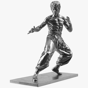 Miniature Silver Figure of Bruce Lee