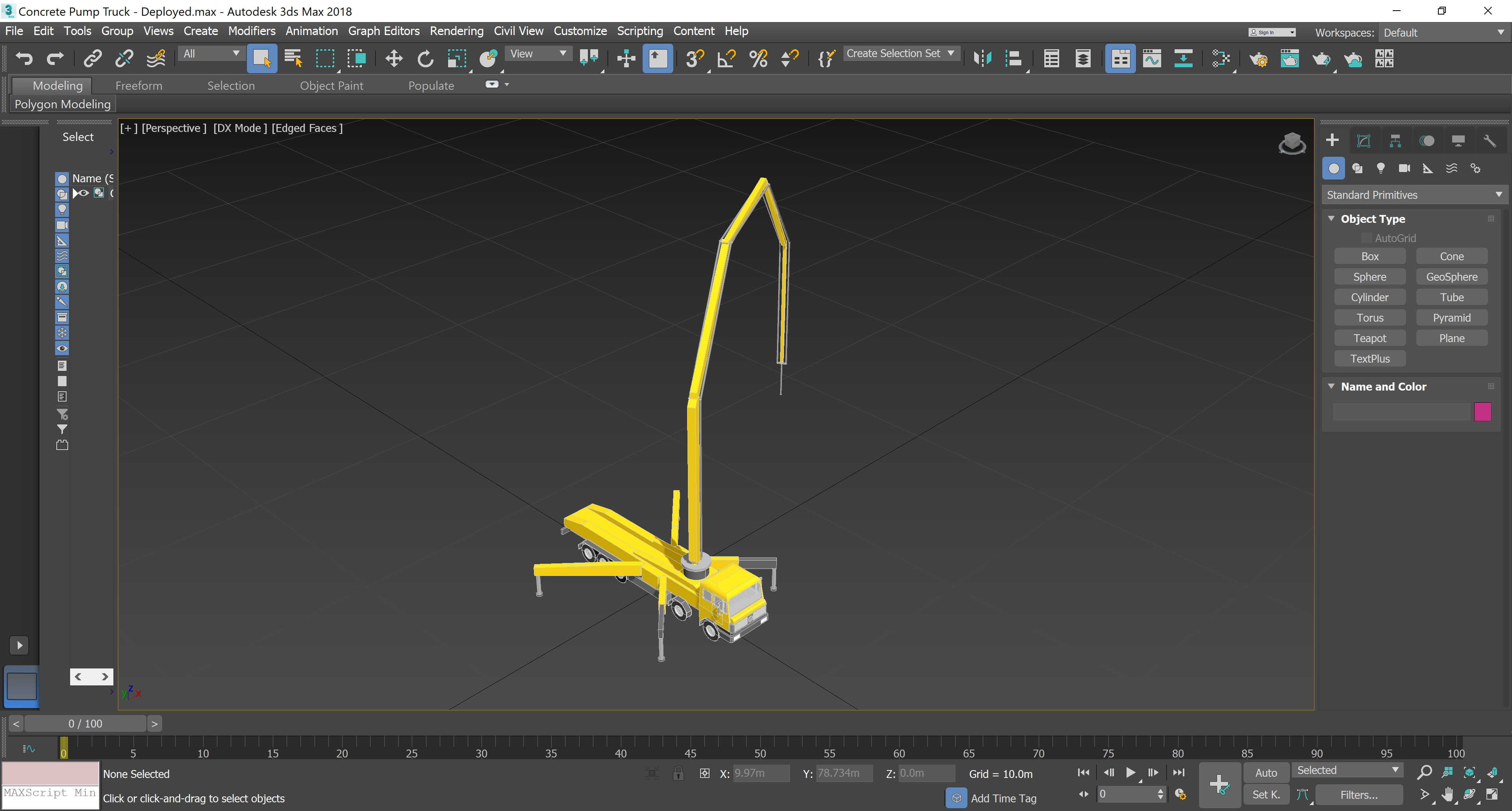 modelo 3d Camión bomba de hormigón paramétrico - Familia Revit ...