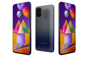 Samsung Galaxy M31s Mirage Blue Low Poly model