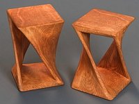 Twist Side/End Table - Golden Oak
