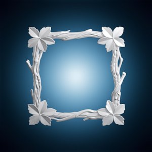 Rustic Branch Frame 3D Print Model model