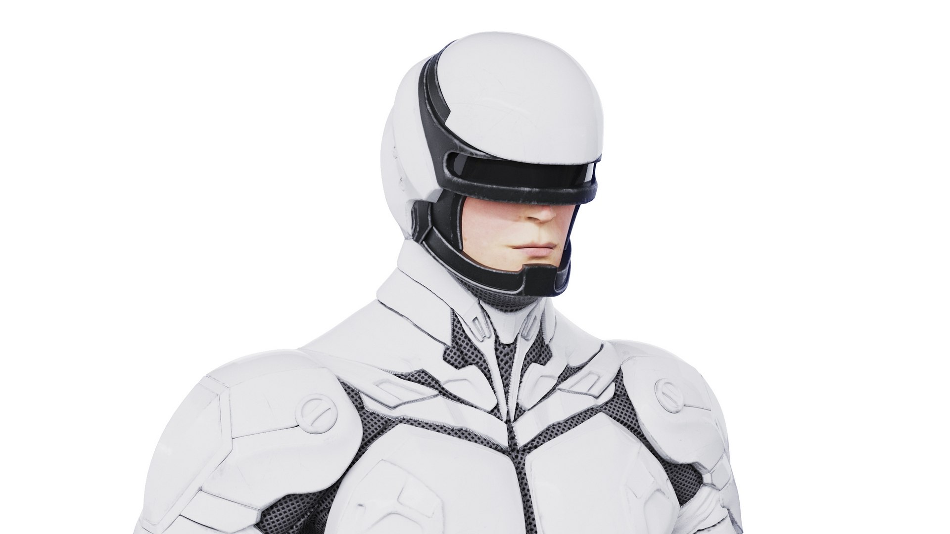 3D Model Futuristic Soldier In White Suit - TurboSquid 2254983, image size:1920x1080