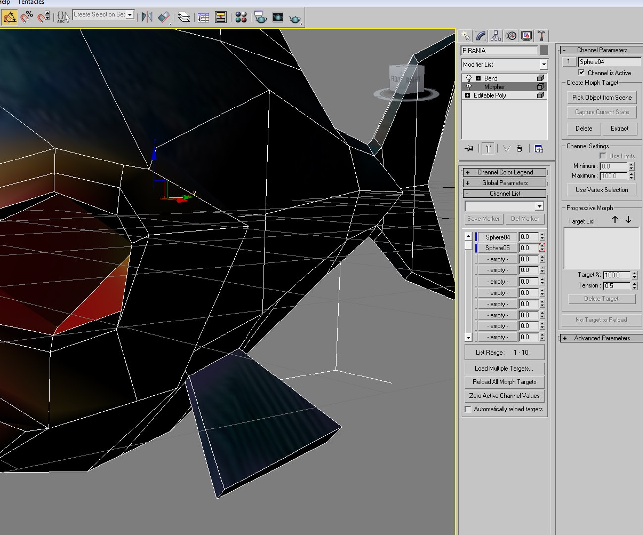 pirania sail animation 3d max