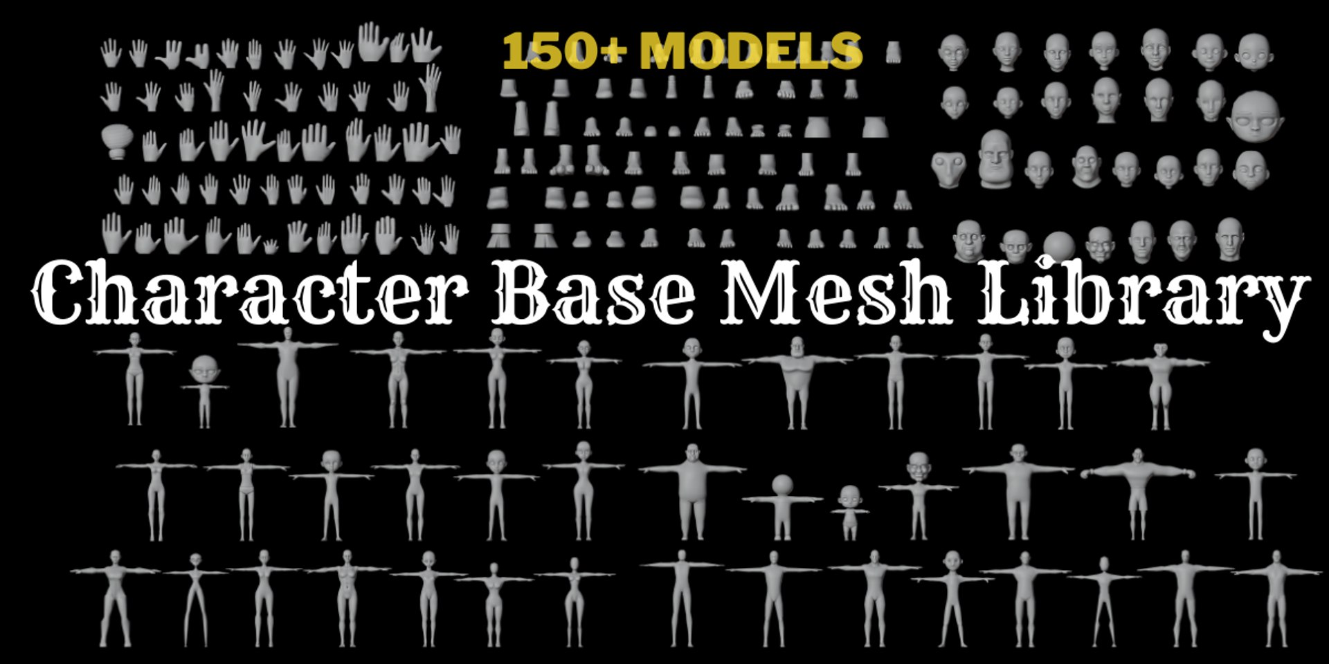 3D model 150 Base Mesh Library for Character Artists and 3D Creators https://p.turbosquid.com/ts-thumb/GR/QDdI9J/Vf/150plus3dcharacterbasemeshmodelscollection/png/1747002303/1920x1080/fit_q87/f263865a41e219e82517a25069cd188f762eb2ce/150plus3dcharacterbasemeshmodelscollection.jpg