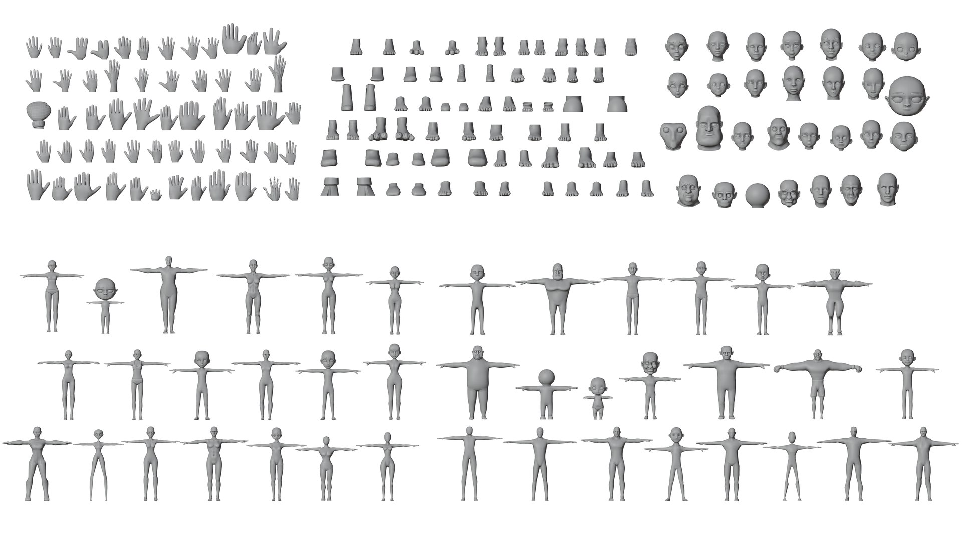 3D model 150 Base Mesh Library for Character Artists and 3D Creators https://p.turbosquid.com/ts-thumb/GR/QDdI9J/yG/allbasemeshes/png/1747002272/1920x1080/fit_q87/e7da8b0c280a42de55b2c5ecb04b8f2935b865b3/allbasemeshes.jpg