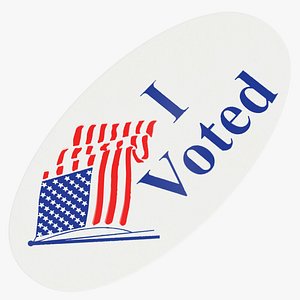 3D model voted sticker