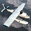 Cessna 172 Seaplane Rigged 3D Model