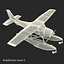 Cessna 172 Seaplane Rigged 3D Model