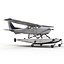 Cessna 172 Seaplane Rigged 3D Model