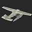 Cessna 172 Seaplane Rigged 3D Model