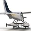 Cessna 172 Seaplane Rigged 3D Model