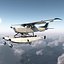 Cessna 172 Seaplane Rigged 3D Model
