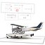 Cessna 172 Seaplane Rigged 3D Model