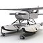 Cessna 172 Seaplane Rigged 3D Model