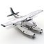 Cessna 172 Seaplane Rigged 3D Model