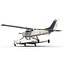 Cessna 172 Seaplane Rigged 3D Model