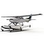 Cessna 172 Seaplane Rigged 3D Model