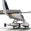 Cessna 172 Seaplane Rigged 3D Model