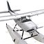 Cessna 172 Seaplane Rigged 3D Model