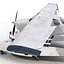 Cessna 172 Seaplane Rigged 3D Model