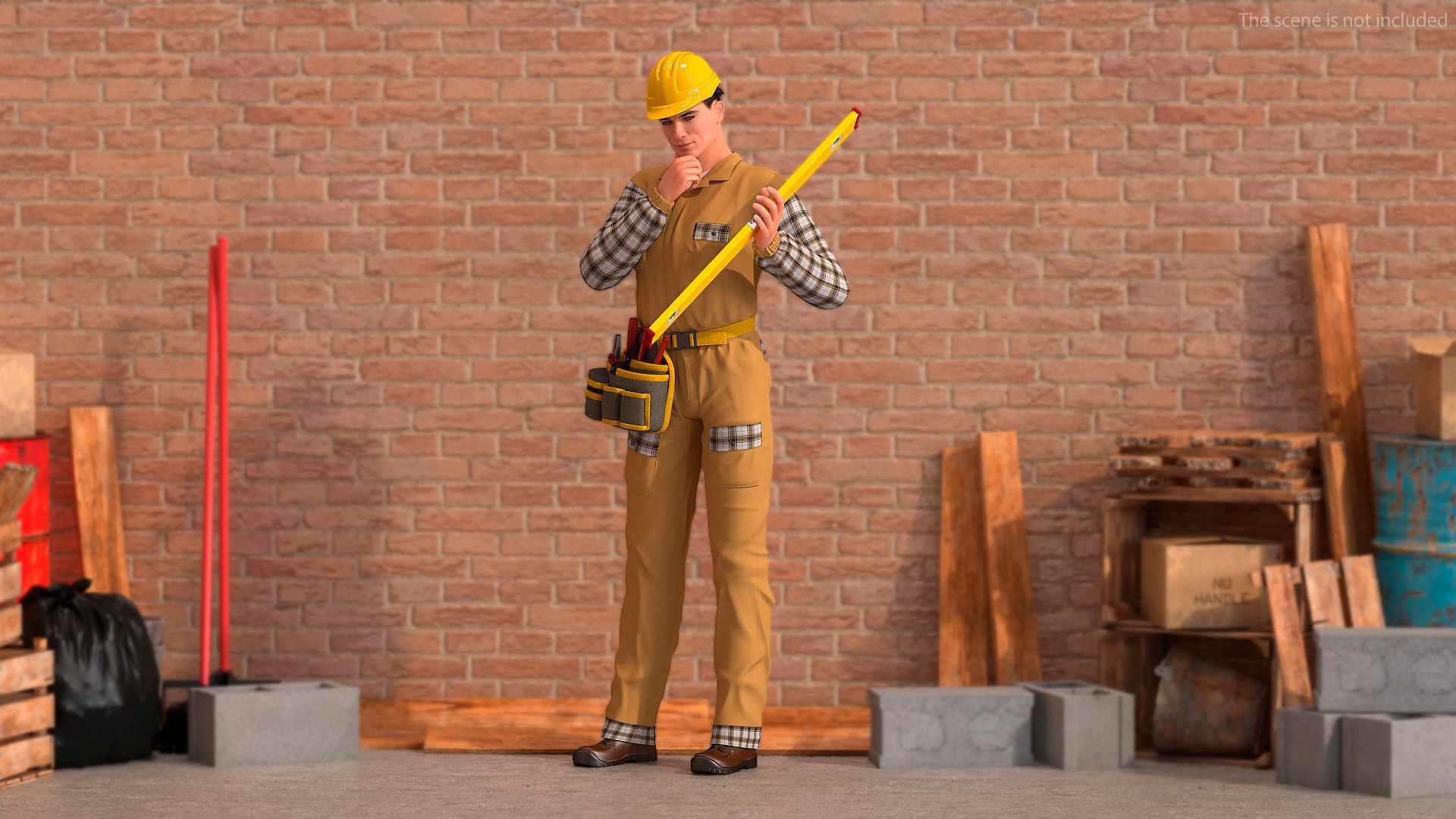 Builder Thinking 3D Model - TurboSquid 1603697