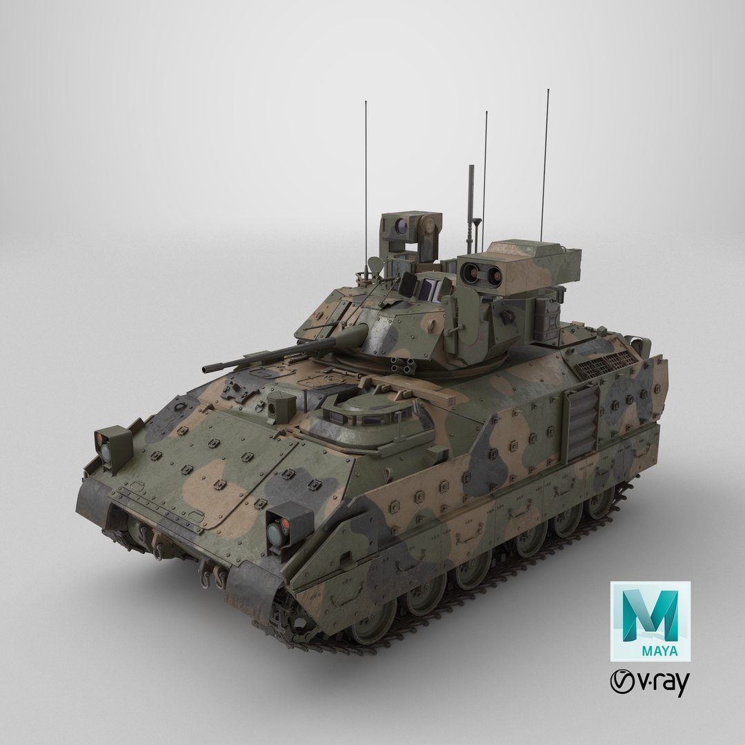 Bradley M2A3 Tank PBR model https://p.turbosquid.com/ts-thumb/GR/dDN5j1/8w/stemcell_maya_vray_render/png/1729778814/1920x1080/fit_q87/dc77c9edbcf89f816a1fee42e63ac5b78d01c8a3/stemcell_maya_vray_render.jpg