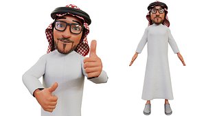 Arab Man Cartoon Model