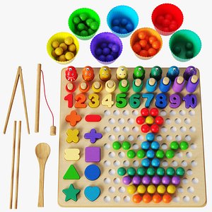 Montessori educational toy 3D model