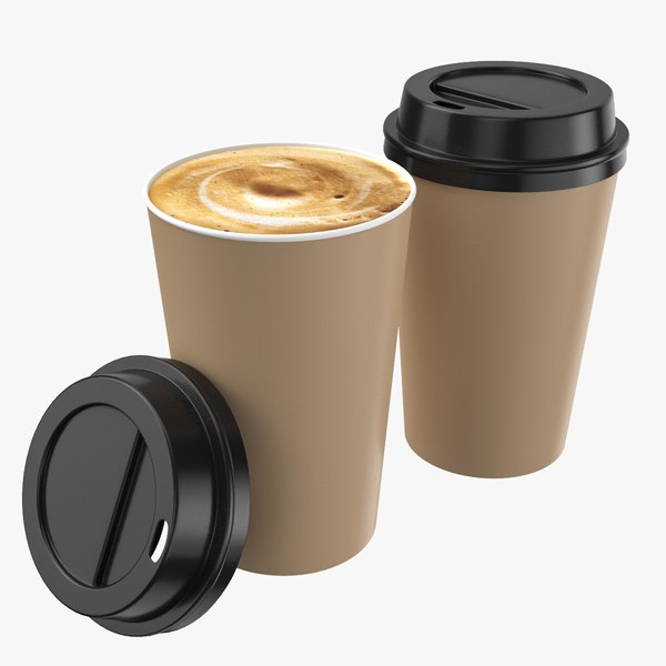 3d latte cup model