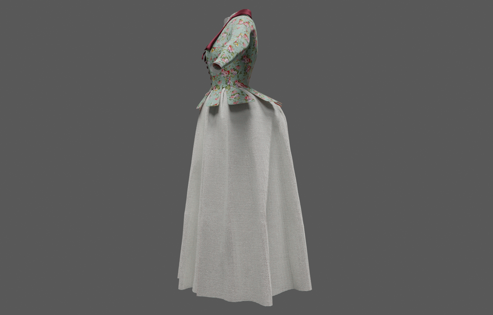 Free 3d Late Victorian Dress Model Turbosquid 1968725 