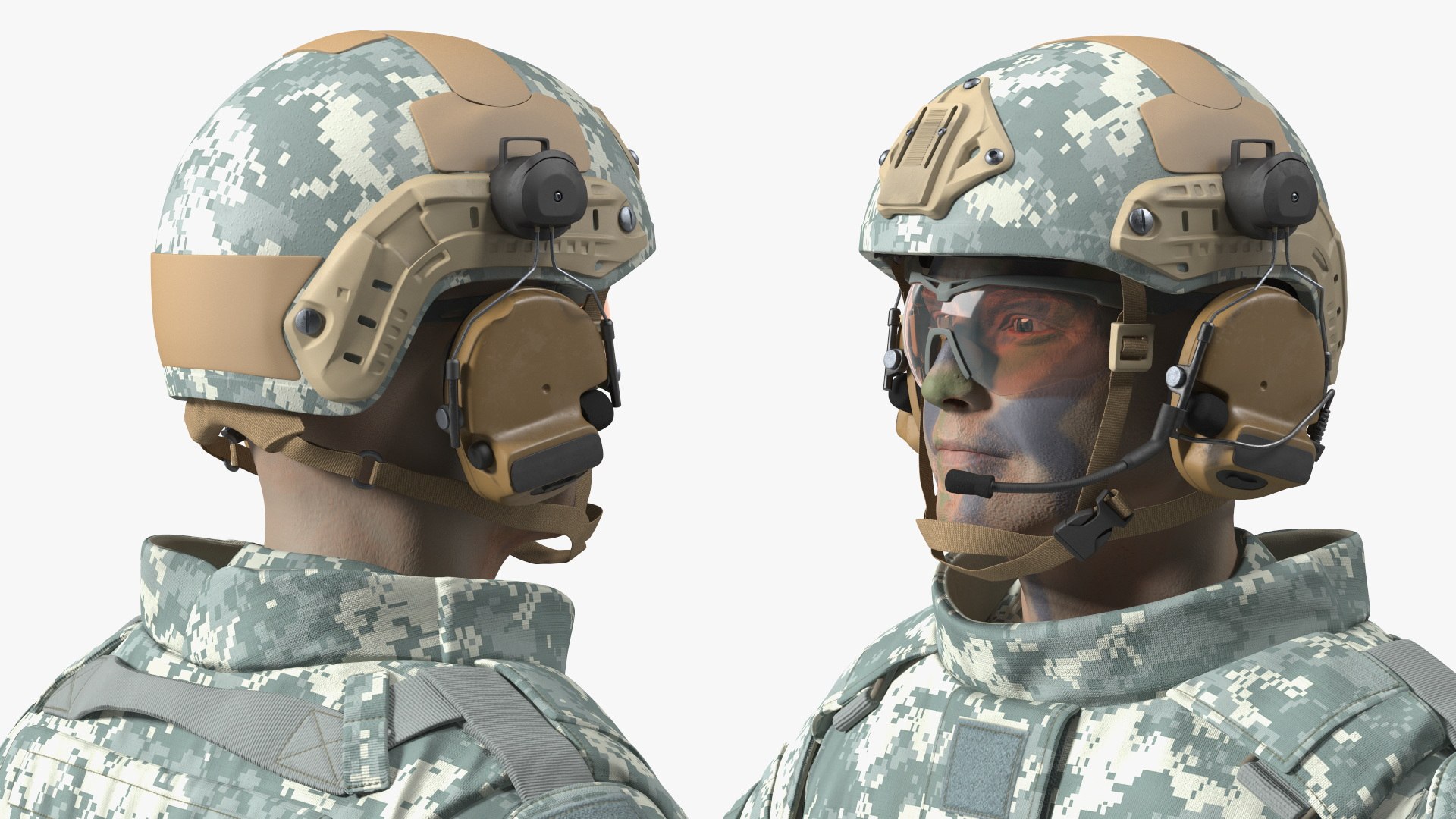 3D Soldier In Grey Tactical Gear Rigged For Maya Model - TurboSquid 2282263