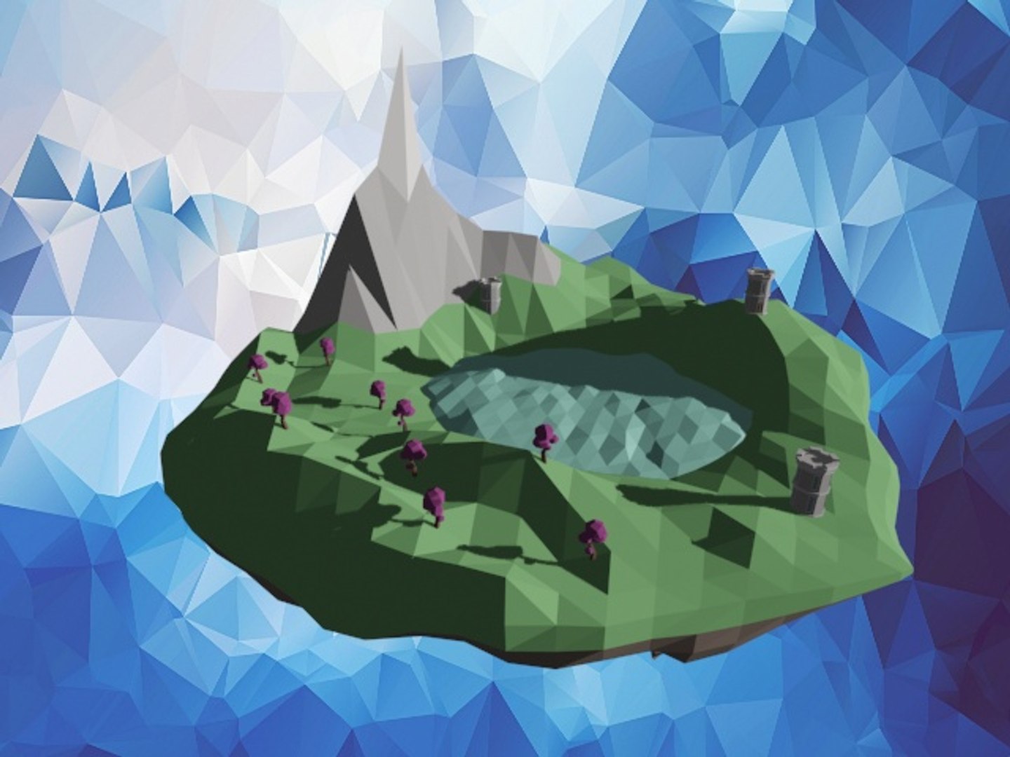 Floating islands 3D model - TurboSquid 1268651