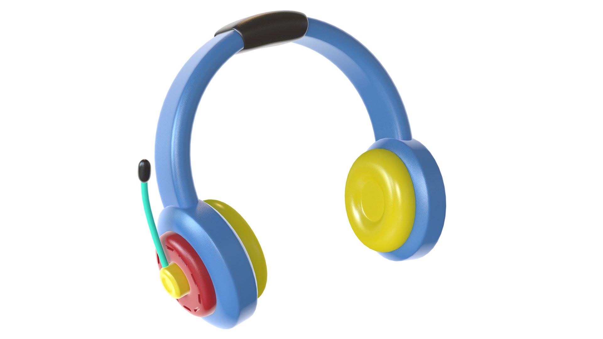Headsets computer equipment audio cartoon model - TurboSquid 2155590