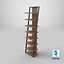 Ladder Wooden Shelf 3D model