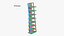 Ladder Wooden Shelf 3D model