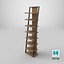 Ladder Wooden Shelf 3D model