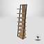 Ladder Wooden Shelf 3D model
