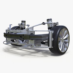 Car Front Chassis with Suspension System 3D model