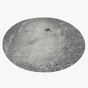 3D Gravel Ground 01 - 3D photogrammetry model scan of gravel and sand area
